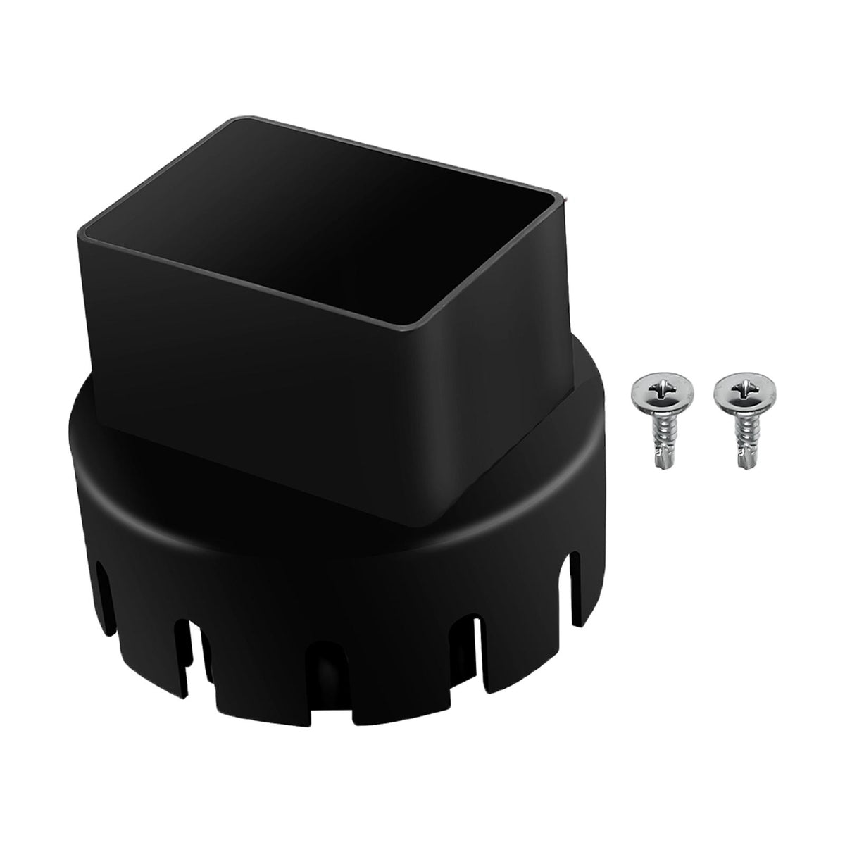Maxbell Downspout Adapter Universal for Landscape Pipe Outdoor Corrugated Pipe Black 2inchx3inch
