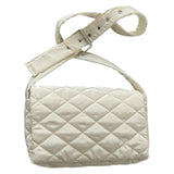 Maxbell Female Woman Casual Shoulder Bag Soft Quilted Fashion Strap Length 132cm White