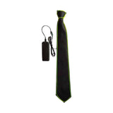 Maxbell Novelty LED Necktie Gifts Silk Funny for Festival Fashion Show Cosplay Green