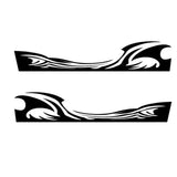 Max Maxb 2pcs Car Rear View Side Mirror Body Stripe Vinyl Sticker DIY Graphic Black