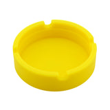 Maxbell Round Silicone Ashtray Smoking Cigar Holder for Tabletop Office Yellow