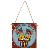 Max Square Hanging Wood Plaque Sign America Independence Day Party Decor Style 2