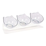 Maxbell Raised Cat Bowls Durable Cat Food and Water Bowl for Indoor Cats Puppy Clear