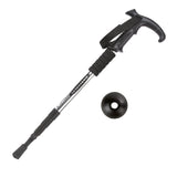 Maxbell Aluminum Telescopic Elderly Walking Cane Anti Rust Anti Slip Rubber Handle Silver