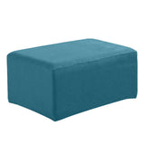Max Stretch Ottoman Pouf Cover Footrest Stool Slipcover Protector Dark Green