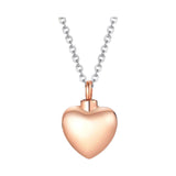 Maxbell Openable Memorial Urn Necklace Fashion Love Heart for Party Thanksgiving Day Rose Golden