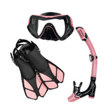 Maxbell Snorkel Set Snorkeling Gear Dive Mask Underwater Activities Adults Swimming Pink Small Medium