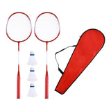 Maxbell Badminton Rackets Set 670mm for Indoor Outdoor Sports Backyard Game Advanced Red