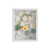 Maxbell Crochet Flower Bouquet Photo Frame Crocheted Yarn for Party Dining Room White
