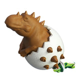 Maxbell Durable Dog Chew Toys Dinosaur Egg Non Toxic for All Breeds Dogs Puppy Brown