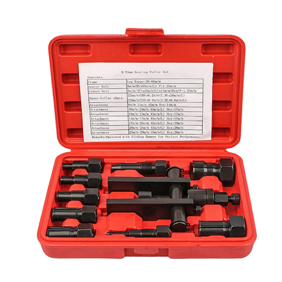 Maxbell Motorbike Inner Bearing Puller Set Bearing Extractor Kit Alloy Bike Wheel
