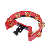 Max Music Rattle Tambourine Handbell Shaker with Copper Jingles Jazz Drum Acc 1