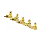 Maxbell Gold Plated Right Angle/90 Deg RCA Plug Adaptor Male to Female Connector Pack of 5pcs