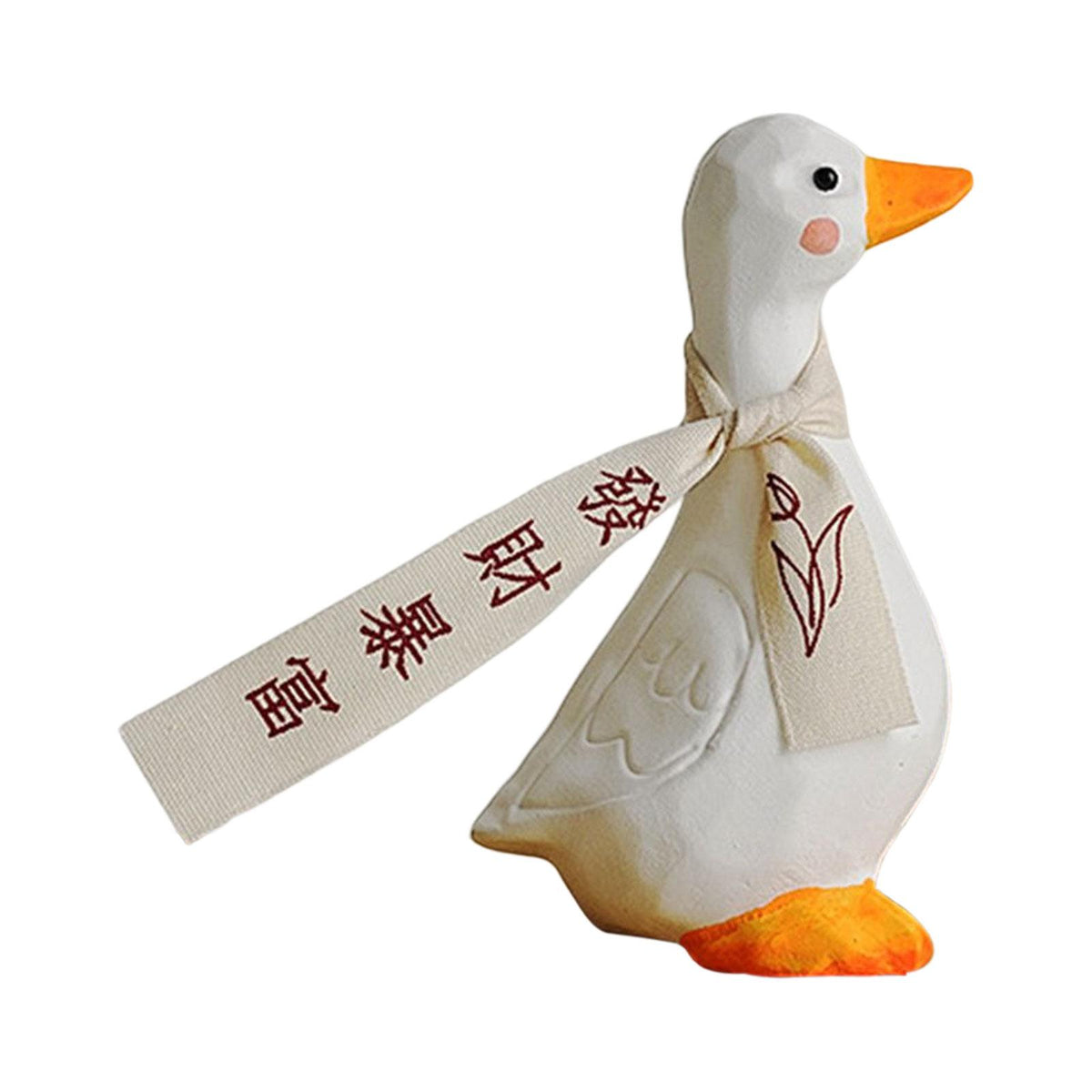 Maxbell Blessed Duck Figurine Animal Figure Statue for Office Home Decor Be Rich