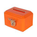 Maxbell Napkin Paper Holder Deer Head Sculpture Tissue Box for Countertop Orange