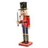 Maxbell Maxbell Hand Painted Nutcracker Figures Handmade Miniatures for Yard  Red Black