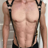 Maxbell Men Chest Harness Leather Body Gothic Underwear Buckle Clubwear Costume Belt