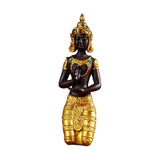 Maxbell Antique Kneeling Buddha Statue Sculpture living Room Gift Style D