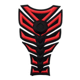 Maxbell 3D Carbon Fiber Motorcycle Gas Fuel Tank Sticker Fit Gel Pad Decal Red