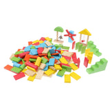 Maxbell 150 Pcs Wooden Dominoes Set for Kids Building Blocks Racing
