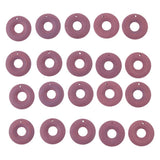 Maxbell 20 Pieces Color Wood Loop Beads DIY Earring Dangle Findings Pink