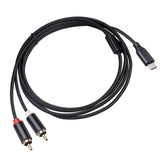 Maxbell Type C to Dual Cable Audio for Audio Equipment Phones Recorders 2M