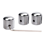 Maxbell 3pcs Professional Chrome Metal Guitar Tone Volume Knob with Hole Guitar Part