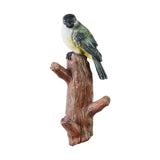 Maxbell Resin Bird Wall Hooks Decorative Clothes Hanger for Bags Bedroom Kitchen Green Bird