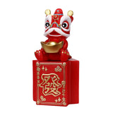 Maxbell Piggy Bank Sculpture Animal Statue Saving Box for Office Decoration Ornament Red