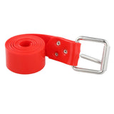 Maxbell Silicone Diving Weight Belt with Stainless Steel Buckle for Underwater Sport Red