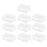 Maxbell 10Pcs Clear Storage Box Jewelry Beads Small Items Hardware Home Organizer