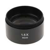 Max 1.5X Barlow Aux Objective Lens for Stereo Microscope 1-7/8" M48x0.75 WD45