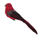 Max Colours Artificial Feather Foam Birds with Clamp Garden Tree Decor Red