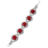 Maxbell Rhineston Bracelet Luxury Sparkly Elegant for Wedding Thanksgiving Holiday