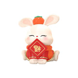 Maxbell Bunny Figurine Miniature Ornament Rabbit Statue for Office Shelf Decorative 9.7cmx8.2cmx11.2cm