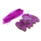 Max Hollow Bird Love Heart Candy Boxes Sweets Wedding Gifts Boxes with Ribbon B