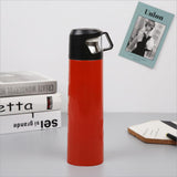 Max 500ml Stainless steel vacuum flask portable water Bottle  Red black cover