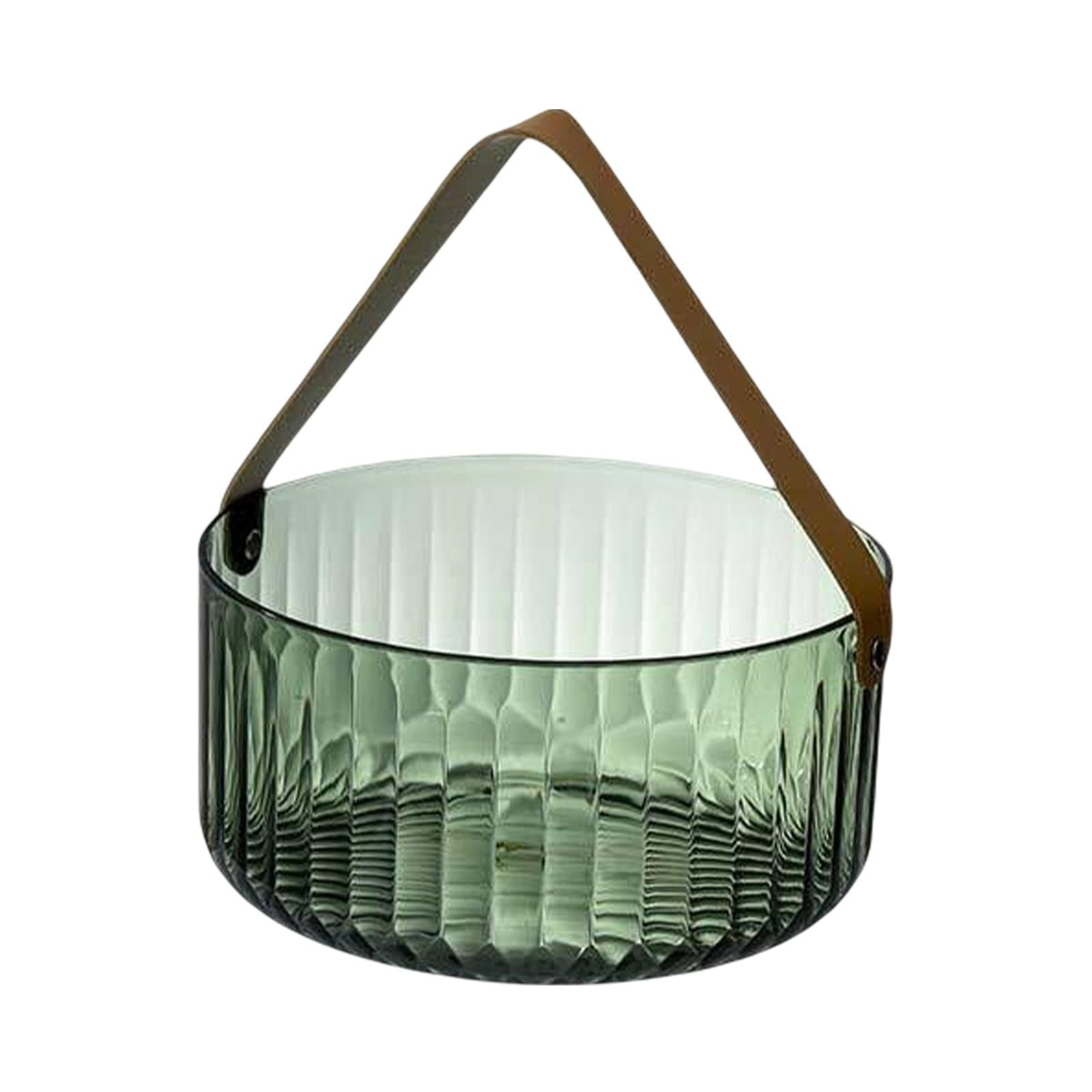 Maxbell Multipurpose Ice Bucket PU Leather Handle for Picnic Camping Green Large