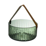 Maxbell Multipurpose Ice Bucket PU Leather Handle for Picnic Camping Green Large