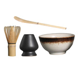 Maxbell Japanese Tea Bowl Kit 4Pcs Exquisite Tea Ceremony Traditional A