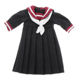 Maxbell Lovely Doll Mini School Uniform Dress Clothes for 1/6 Girl Dolls Black