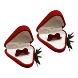 Maxbell Creative Rings Storage Case with Rings for Ceremony Proposal  2PCS