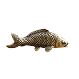 Maxbell Pure Brass Fish Figurines Miniature Animal Model Sculpture Small Fish Statue