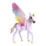 Maxbell Fantasy Horse Model Mythical Pegasus Figures Ornaments Toys Purple Rainbow