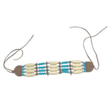 Maxbell Bohemian Necklace with Multi Colored Beads Tribal Style Wooden Beaded Choker C