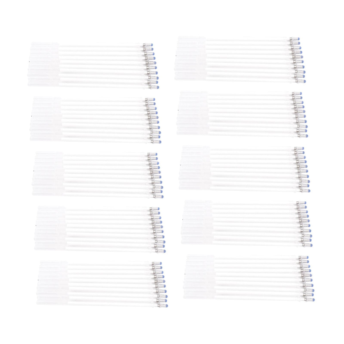 Maxbell 100Pcs Heat Erasable Pen Refills Fabric Marking Pens Refills for Embroidery White
