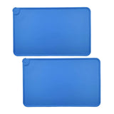 Maxbell Dog Food Mat Bowl Mats Pet Feeding Mat for Pet Supplies Dogs Puppy Thicken Blue