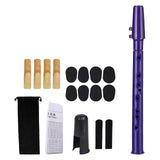 Maxbell Pocket Saxophone with Mouthpiece Reeds Carrying Bag Fingering Chart for Kids blue violet