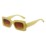 Maxbell Driving Glasses Traveling Travel Summer Rectangle Sunglasses for Women Men Yellow Brown