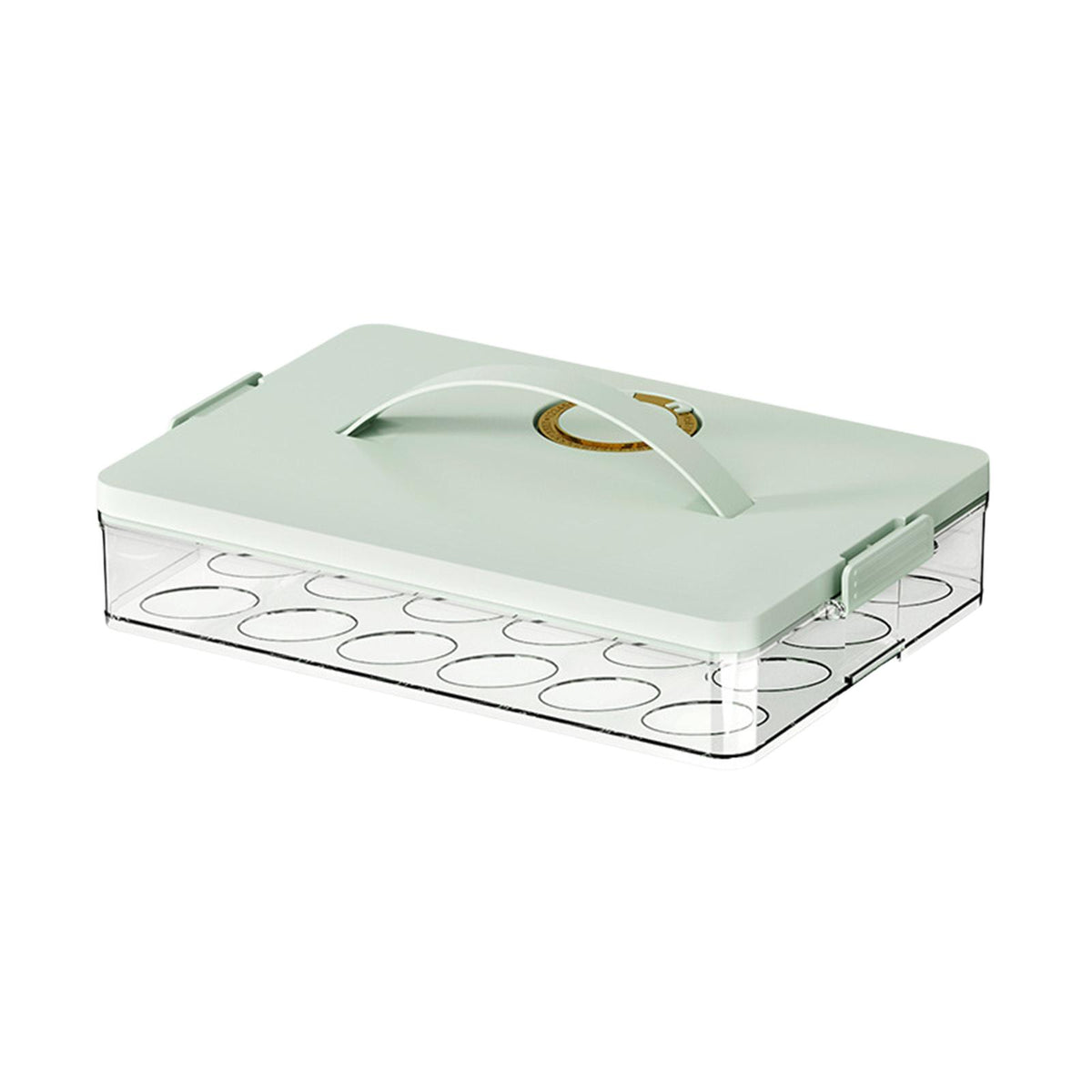 Maxbell 24Grid Egg Storage Container Fridge Egg Tray Egg Box for Pantry Shelf Drawer Green